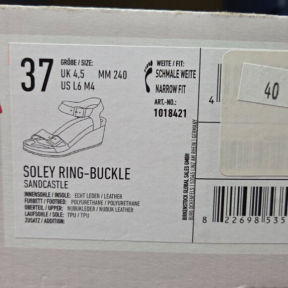 NWT Birkenstock Women's Papillio Soley Sandcastle Wedge Sandals - Picture 7 of 8